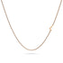 Bold Alphabet Letter Initial Charm Necklace in Rose Gold Tone